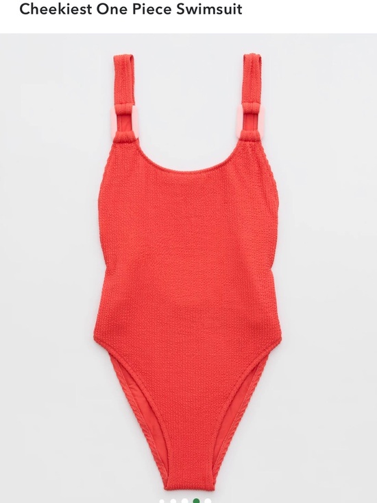 aerie Other - aerie Cheeky Textured One-Piece Swimsuit — Resort Red